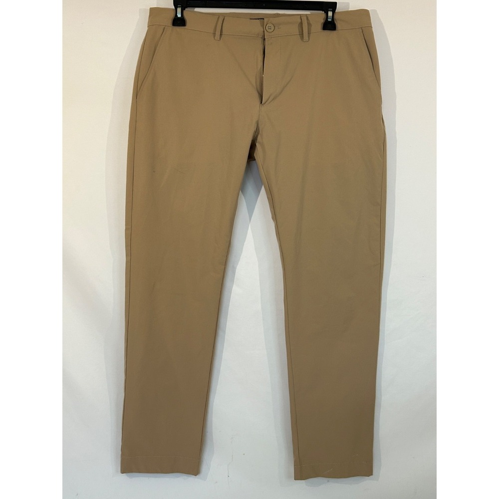 J. Crew Flex Tech Flat Front Pant Slim Fit Stretch Tan Men's 36x32 Chino